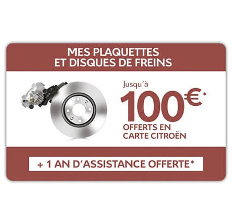Offre plaquettes et disques de freins après vente garage Citroën Nyons