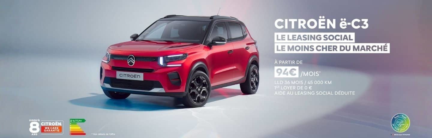 offre ë-c3 citadine leasing social electrique citroen valreas vaucluse drome ardeche